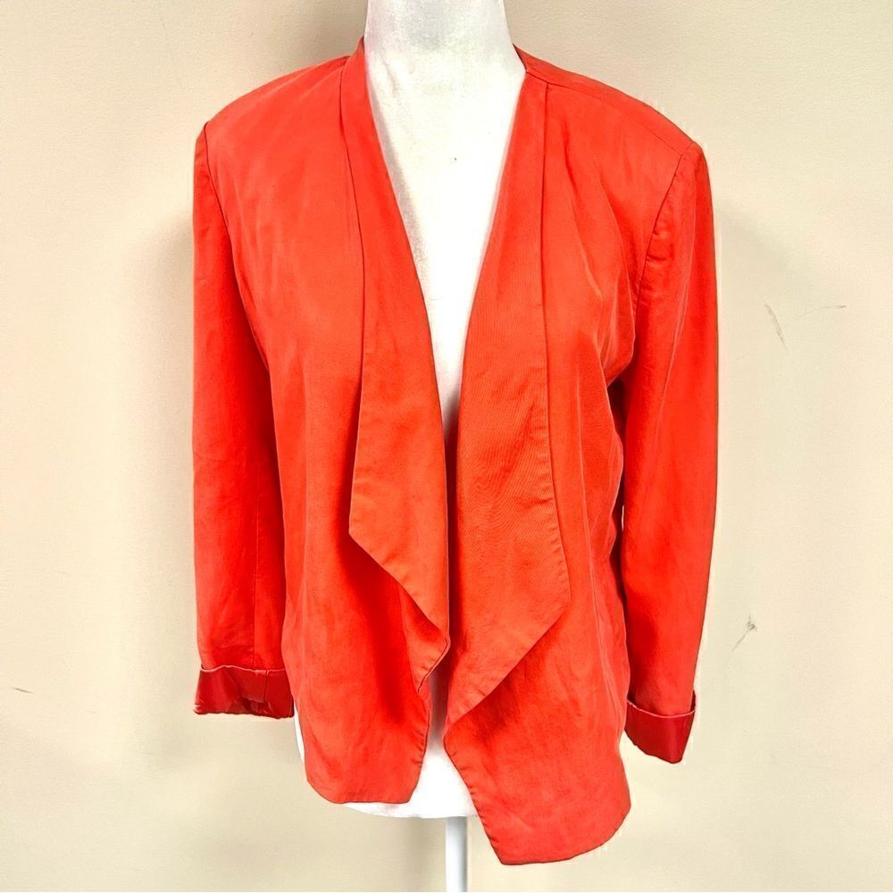 Banana Republic orange Lyocell jacket.  Size 4